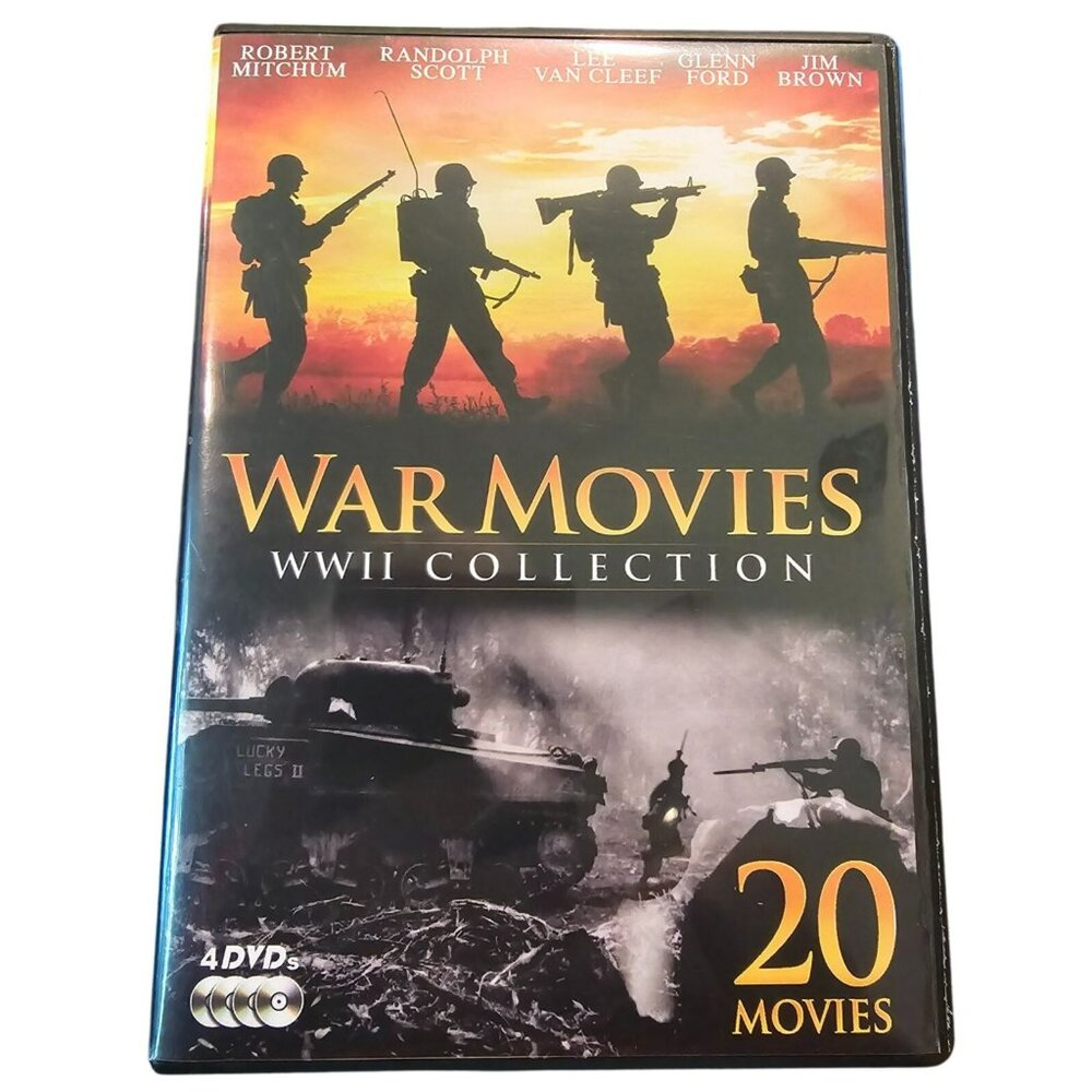 War Movies WWII Collection DVD Set 20 Films Robert Mitchum Glenn Ford  TH-859